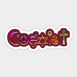 Coexist 2 Sticker